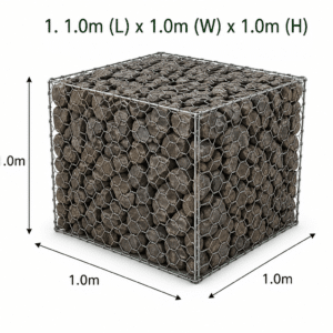Century Woven Gabion 1.0 x 1.0 x 1.0m PVC