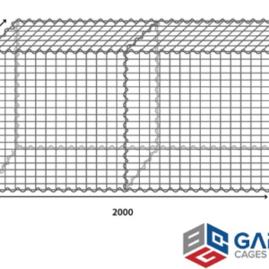 Century Mesh Gabion 2.0 x 1.0 x 0.5m Bezinal Kit