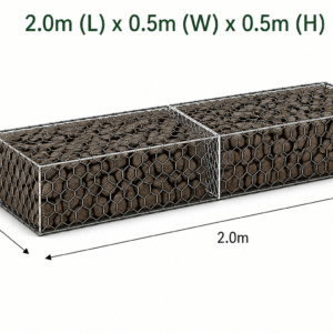 Century Woven Gabion 2.0 x 0.5 x 0.5m Bezinal
