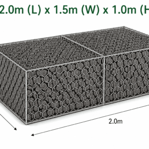 Century Woven Gabion 2.0 x 1.5 x 1.0m PVC